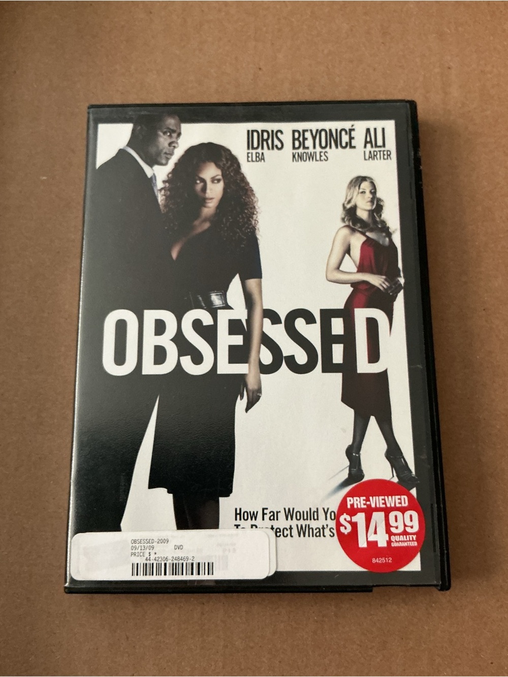 Obsessed (DVD) Movie Case — Black, White, Red Artwork